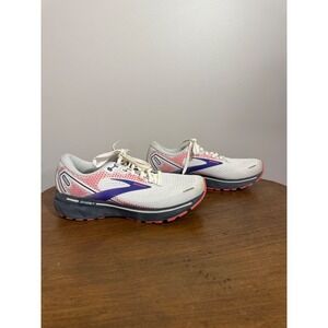 Brooks Ghost 14 Women Running Shoes White Pink Purple Size 9 Medium B